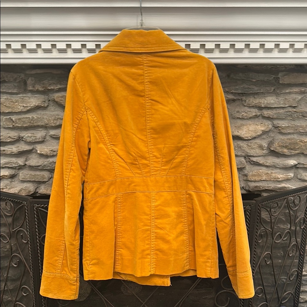 Mossimo Supply Co Yellow Corduroy Peacoat with Wide Lapel - Picture 4 of 10